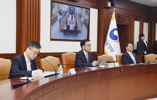 최상목 경제부총리 겸 기획재정부 장관이 17일 오전 서울 종로구 정부서울청사에서 열린 '제244차 대외경제장관회의'를 주재, 모두발언을 하고 있다. [기재부 제공]